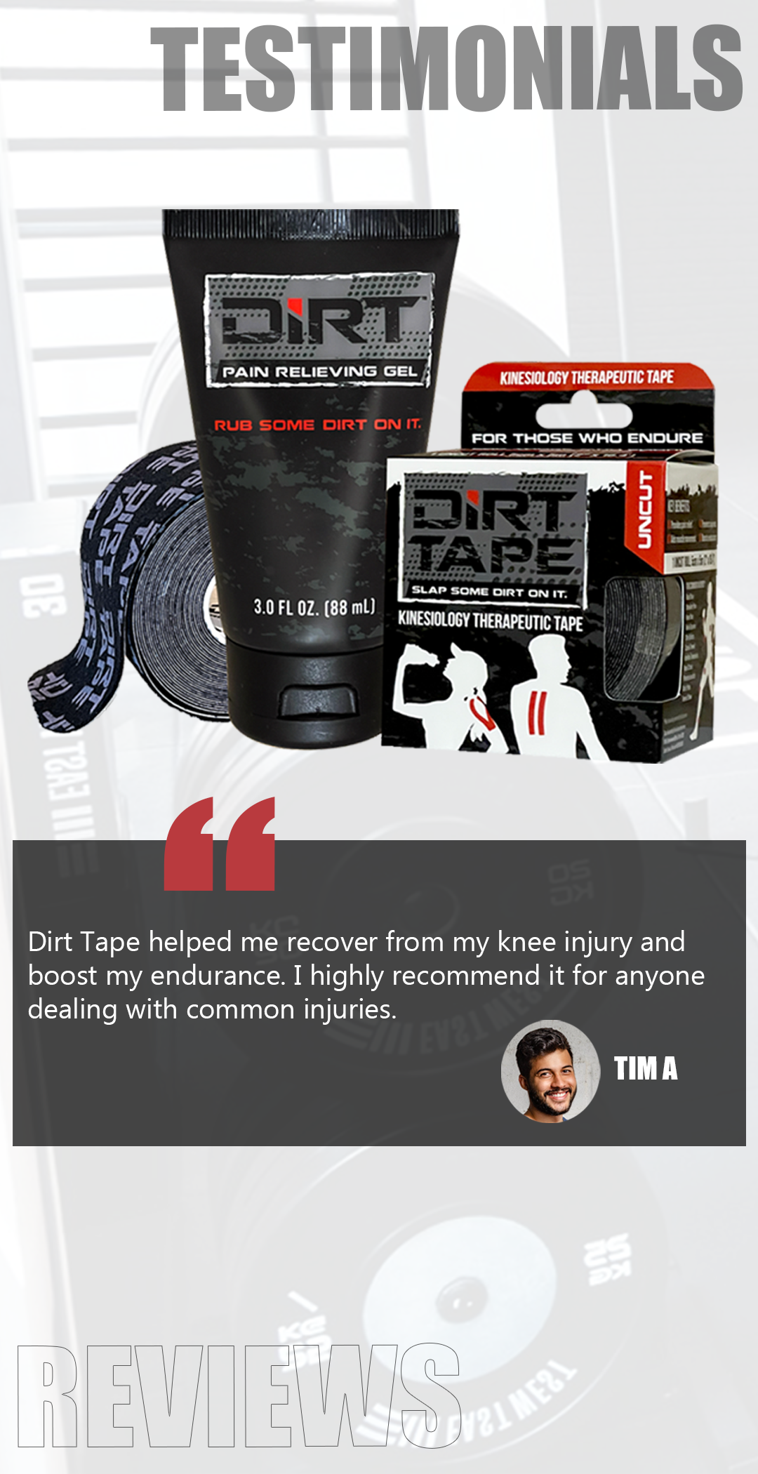 Dirt Gel, Rub Some Dirt on It, Pain relieving gel, Dirt Tape, Slap some Dirt on it, Kinesiology tape, KT Tape